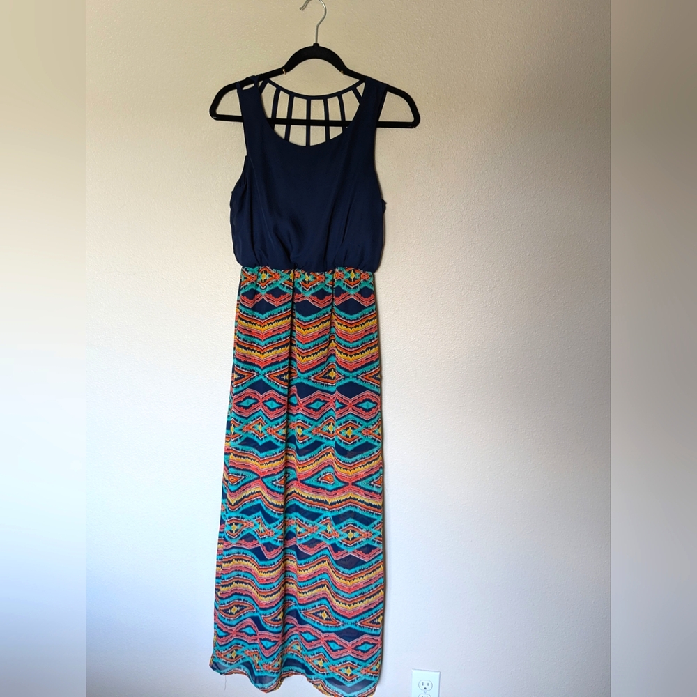 My Michelle Multicolored Maxi Dress Size S